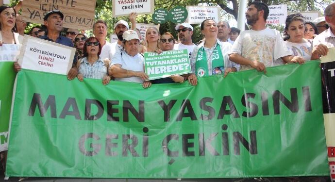 Maden yasasına karşı Meclis önüne yürüdüler: Toprakları holdinglere peşkeş çektirmeyeceğiz