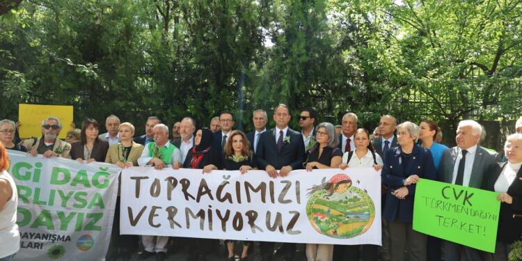Ekoloji örgütleri Meclis önünde: Yasayı geri çektireceğiz