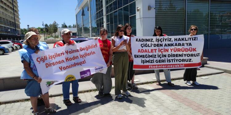Kadın işçilerin CHP önündeki eylemi 60’ıncı gününde sürüyor