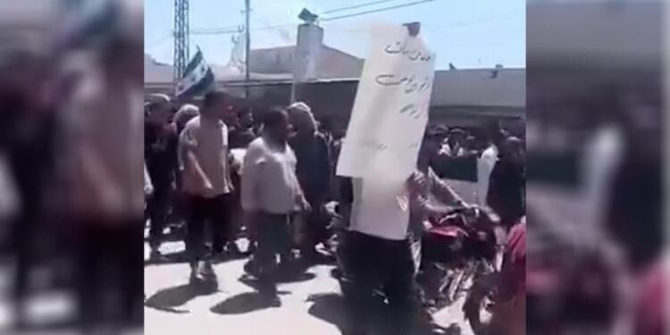 İşgal altındaki Girê Spî ve Silûk’ta halk hırsızlığı protesto etti