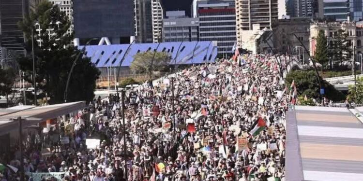 Avustralya’da yüz binler Filistin için sokakta