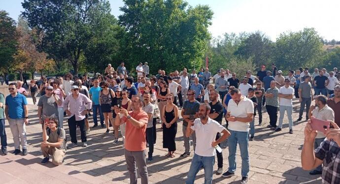 ODTÜ’de çalışanlar greve gitti