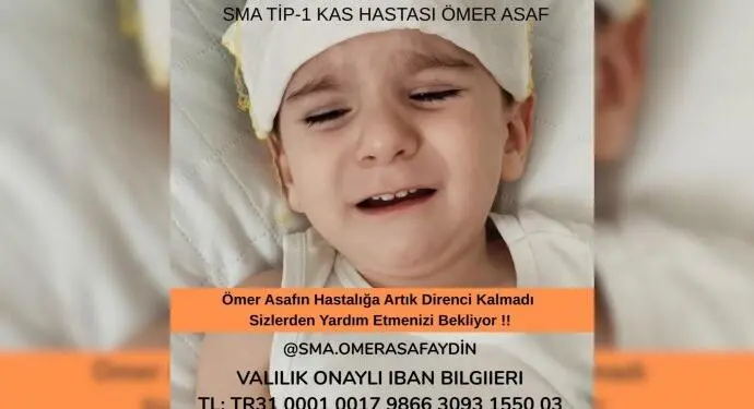 SMA hastası Ömer Asaf bebek için destek çağrısı