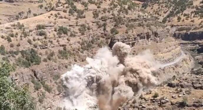 Karayolları personelinden dinamitli talan: Yerle bir ettik!