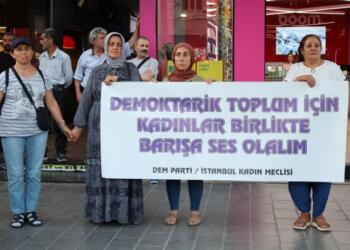 İstanbul’da DEM Partili kadınlardan barış zinciri