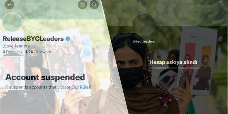X direnen Beluc kadınların hesabını askıya aldı
