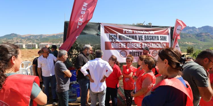 Dêrsim’de direnişlerini sürdüren işçilere dayanışma ziyareti