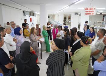 DEM Parti Kerboran’da tekstil işçileriyle buluştu