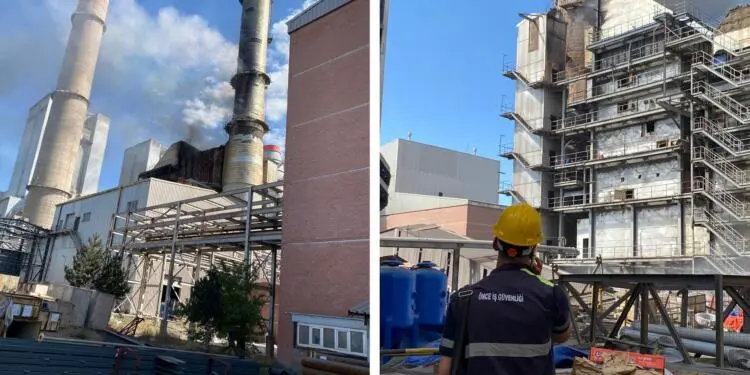 Kangal Termik Santralinde çıkan yangın kontrol altına alındı