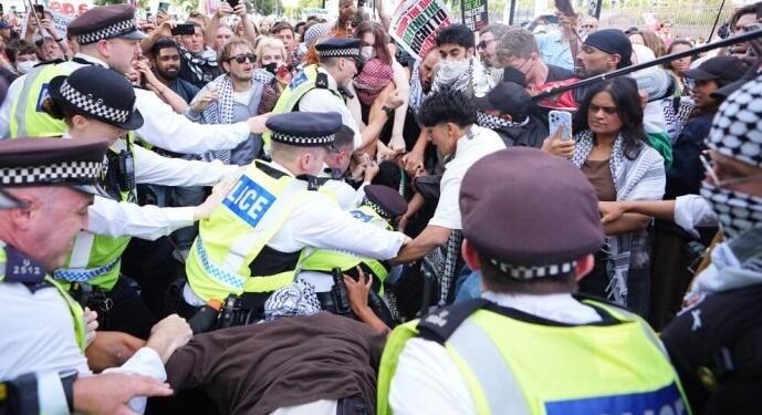 Filistin eylemine saldırı: 150 gözaltı