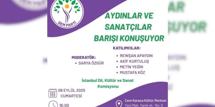 İstanbul’da ’Aydınlar ve Sanatçılar Barışı Konuşuyor’ paneli