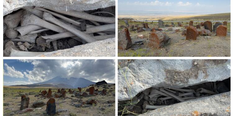 Tarihi Ermeni mezarlığında kemikler dışarda: İnceleme ve korumayı bekliyor