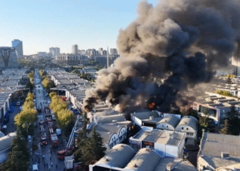İSTOÇ’ta bir iş yerinde yangın çıktı