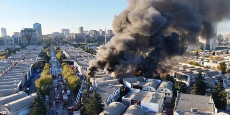 İSTOÇ’ta bir iş yerinde yangın çıktı