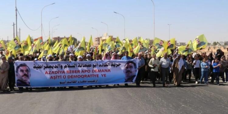 Tebqa’da Abdullah Öcalan için yürüyüş