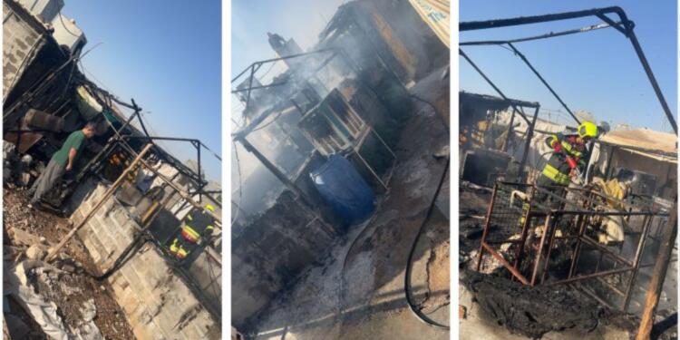 Duhok’ta Şengalli göçmenlerin kaldığı kampta yangın