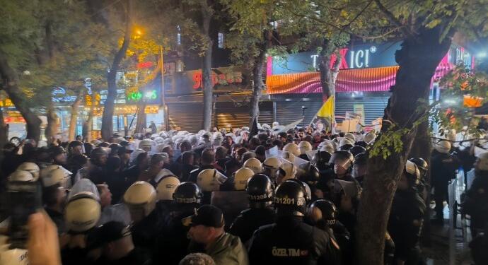 İsrail’in protesto edildiği eyleme polis saldırdı: Gözaltılar var