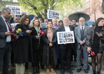 DEM Parti’den Adalet Bakanlığı’nın önünden çağrı: Bu süreci zehirlemeyin