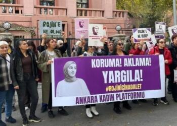 Kadınlar Rojin için Adalet Bakanlığı önünde eylem yaptı