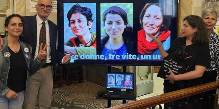 İtalya’da, İran’ın idam kararı verdiği 3 Kürt kadına onursal hemşehrilik