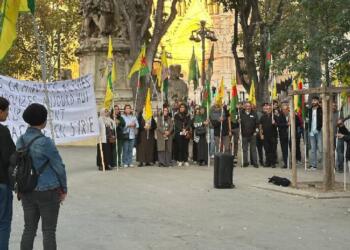 Avrupa’da Şêxmeqsûd ve Eşrefiyê’ye saldırılar protesto edildi
