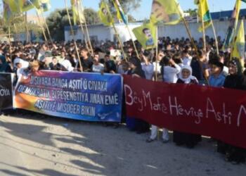 Maxmûr’da 9 Ekim komplosu protesto edildi