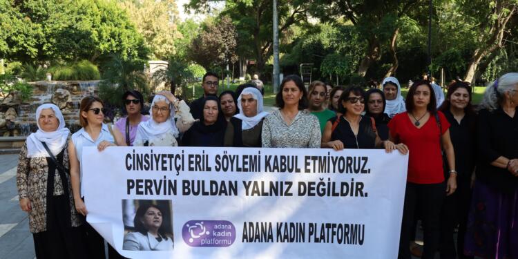 Adana’da kadınlardan Pervin Buldan’a destek