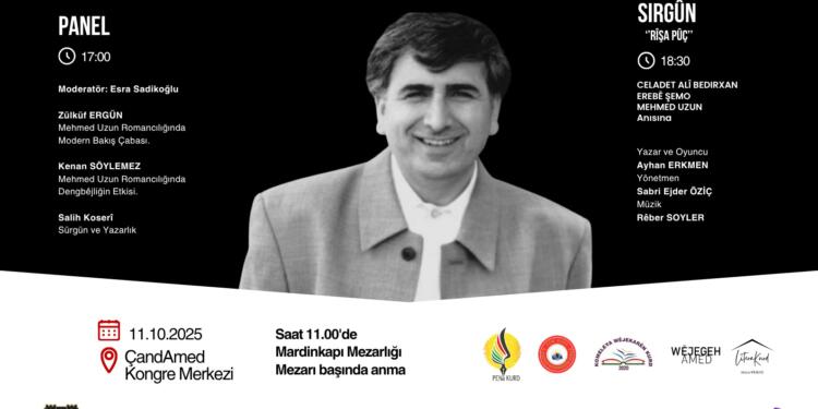 Mehmed Uzun Amed’de anılacak