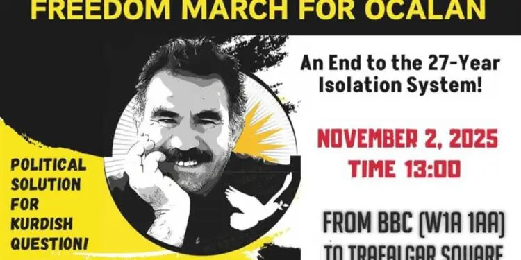 Londra’da ‘Önder Apo’ya Özgürlük’ yürüyüşü hazırlıkları sürüyor