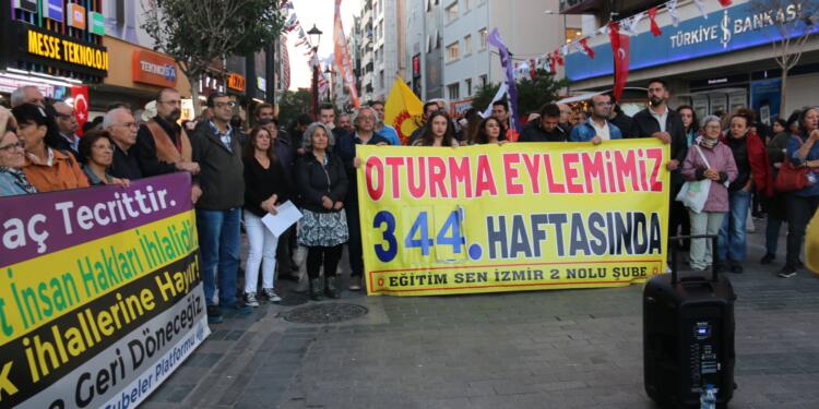 İzmir’de KHK eylemi: İhraç edilen bin 700 emekçi mahkeme kararı bekliyor