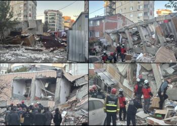 Gebze’de çöken binanın enkazından bir kişi sağ çıkarıldı