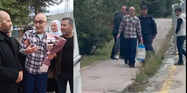 30 yıl sonra tahliye edilen Kurt cezaevi önünde karşılandı