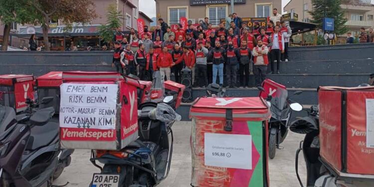 Yemeksepeti kuryeleri iş bıraktı