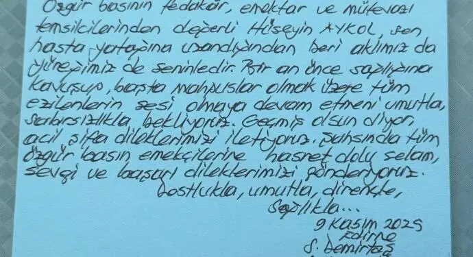 Demirtaş ve Mızraklı’dan Aykol’a mesaj: Yüreğimiz seninle