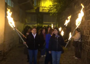 TJA, Amed’de meşaleli yürüyüş gerçekleştirdi