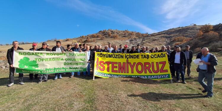 Karakaya’da taş ocağı tepkisi: Köyümüzü yok etme projesine hayır