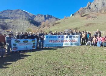 Şavşat’ta madene karşı yürüyüş