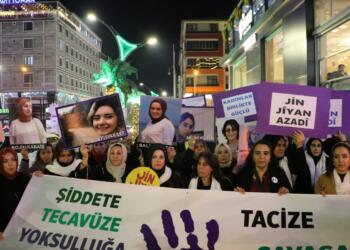 Çewlîg’te kadınlar ilk kez gece yürüyüşü düzenledi