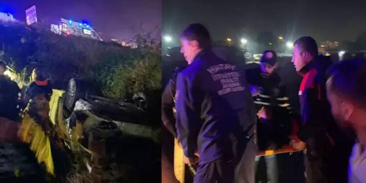 Hatay’da mültecileri taşıyan otomobil devrildi: 9 yaralı