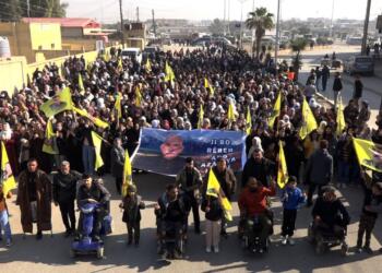 Hesekê’de binler Abdullah Öcalan’a özgürlük için yürüdü
