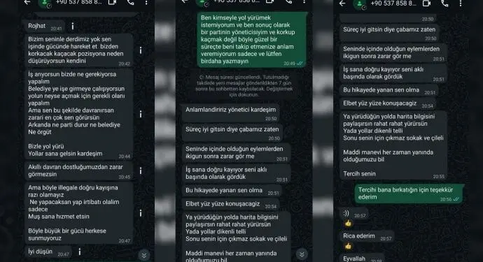 Polisten ajanlaştırmak için DBP yöneticisine taciz ve tehdit