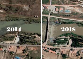 Beton yığınları ve molozlar On Gözlü Köprü’nün doğasını zehirliyor