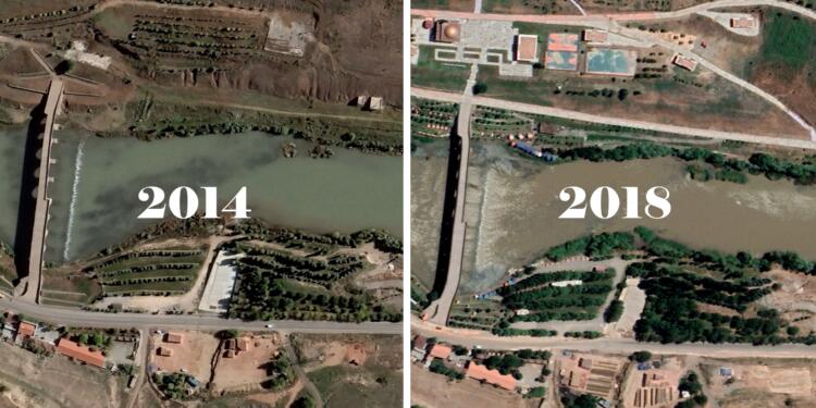 Beton yığınları ve molozlar On Gözlü Köprü’nün doğasını zehirliyor