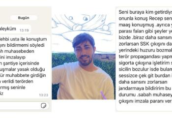 Siyaset konuştuğu gerekçesiyle işten atıldı