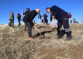 Erxenî’de yangında zarar gören bölgeye 5 bin palamut ekildi