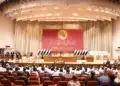 Irak Meclisi'nde 10 Ekim'de yapılan erken genel seçimlerinin ardından ilk genel kurul oturumu başkent Bağdat'taki meclis binasında  gerçekleştirildi.  (  Irak Parlamentosu Basın Ofisi - Anadolu Ajansı )