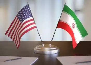 USA and Mexican flags on table. Negotiation between Mexico and United states. 3D rendered illustration.